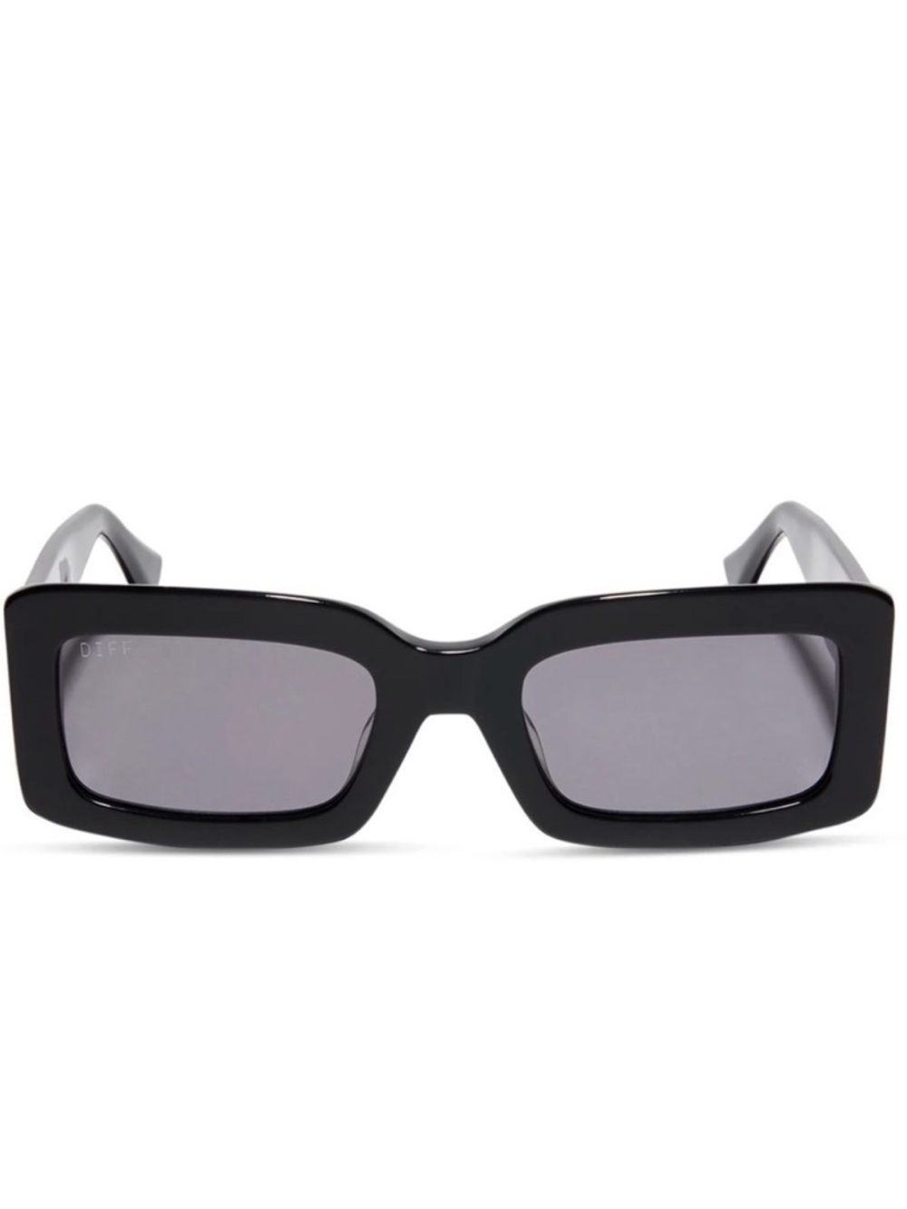 Diff Eyewear Black Sunglasses with Gray Lenses